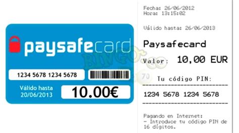 pin 16 digitos paysafecard